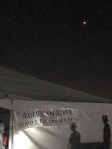 Lunar eclipse before race! (Photo credit Joanne Kurtzer)